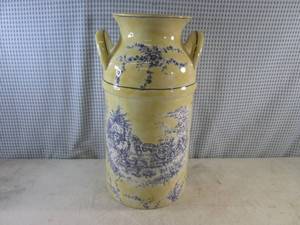 lot 38 image: (EC1) Large Ceramic Milk Can Vase ...