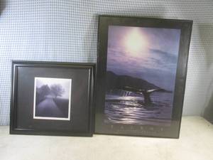 lot 44 image: (C-2) 2 Framed Wall Decor 18 x 24...