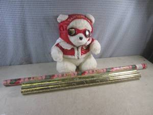 lot 75 image: (F-1) Vintage 1987 Santa Bear and 3...