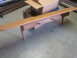 lot 116 image: (G-1) Large Wood Shelf Coat Hanger ...