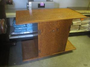 lot 136 image: (A-2) Wood Cabinet with Inner Stora...