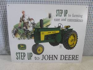 lot 148 image: (EC1) John Deere Tractor Tin Sign 1...