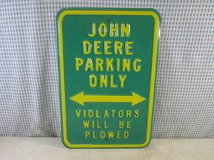 lot 150 image: (FS) Thick Metal John Deere Parking...