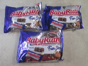 lot 194 image: (B-3) 3 Bags of Fun Size Baby Ruth ...