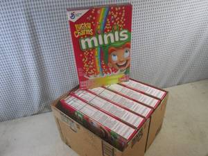 lot 213 image: (C-2) 6 Boxes of Lucky Charms Minis...