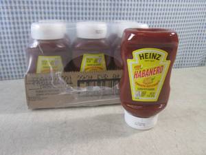lot 239 image: (B-1) 6 Bottles of Heinz Habanero T...