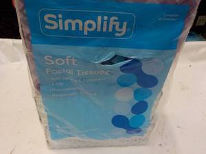 4 Boxes Simplify Facial Tissues...
