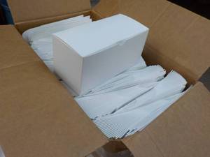 Case of 250 White Boxes 9 x 4 x 4...