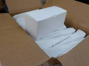 Case of 250 White Boxes 9 x 4 x 4...