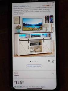 TV Stand White Wood- needs assembly...