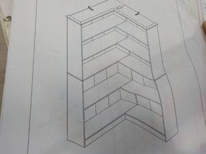 Corner Wood Book Shelf needs assem...