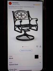 Metal Swivel Patio Chair needs ass...