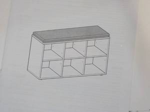 Shoe Bench with Cushion, new in box...