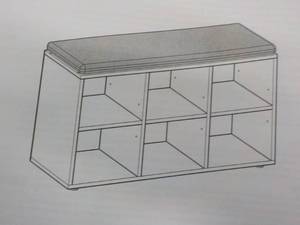 Shoe Bench with Cushion, new in box...