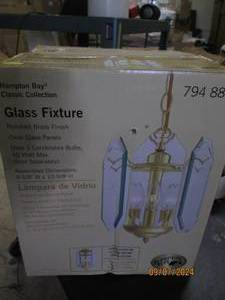 hampton bay glass light fixture...