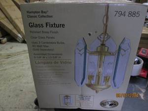 hampton bay glass light fixture...