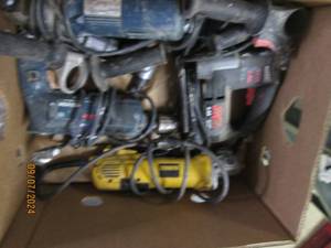 box of untested electric tools...