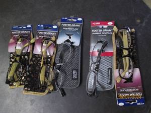 5 foster grant reading glasses with...