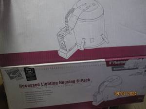 case of 6 recessed lighting housing...