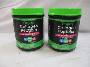 2 16 oz orgain collegen peptides fo...