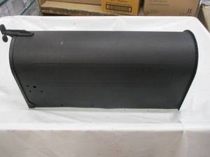 Black metal mailbox...