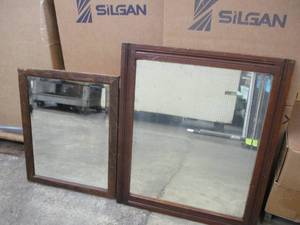 2 vintage beveled mirrors 18 12 x...