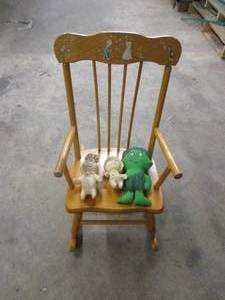 Child sized rocking chair, stuffed ...