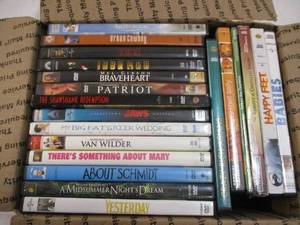 20 DVDs includes Jaws, Theres Some...
