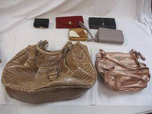 Variety of purses and wallets...