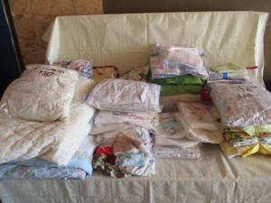 Large lot of vintage linens. Sheet ...