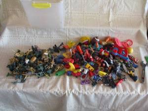 Lot of collectible toys. Hot Wheels...