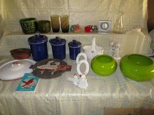 Lot of misc jars, planters and cera...