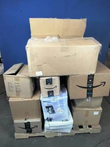 Pallet of Halloween, Christmas, Toys, and Household Items Elf on the Shelf, Batman, Inflatable, Lights, Trees, Ornaments, Etc.