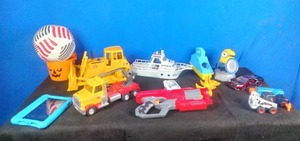 Collection of Toys Nerf, CAT, Bobcat, Minions, Etc.