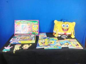 Lot of Sponge Bob Items Nickelodeon Operation, Crayola, Books, Etc.