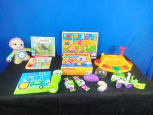 Collection of Childrens Toys, Books, and Games Pie Face, Pete the Cat, Buzz Lightyear, Etc.