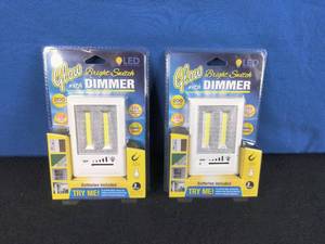 New Set of 2 Glow Bright Switch Dimmer COB LED 200 Lumens Light