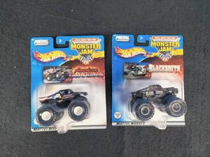 2 New Mattel&nbspHot Wheels Monster Jam Trucks American Guardian and Blacksmith