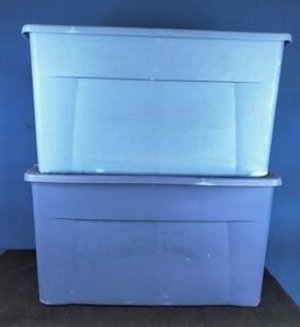 Set of 2 Large Sterilite Storage Containers 35x 20x 20 with Lids