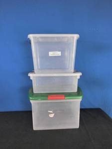 Set of 3 Storage Containers with Lids Sterilite and Others