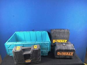 Four Garage Containers DeWalt, Wagner, and Other