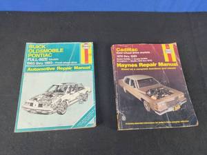 Two Haynes Repair Manuals 1985 though 1993 Buick Oldsmobile and Pontiac &amp 1970 through 1993 Cadillac