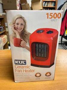 lot 45 image: KUL 1500 Watt Ceramic Fan Heater