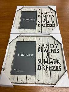 lot 49 image: (2) Rustic SandSummer Picture Frames