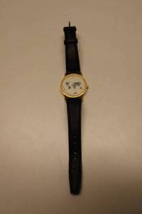lot 47 image: Mens Wristwatch with Leather Strap and World Map Dial