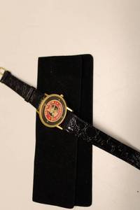 lot 51 image: Morris 100th Anniversary Wristwatch with Black Leather Strap