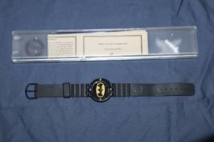 lot 70 image: Batman Logo Quartz Watch with Black Rubber Strap