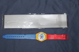 lot 89 image: ACT II Pow RedBlueYellow Wristwatch with Original Packaging