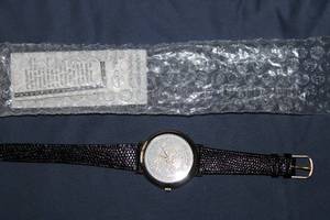 lot 97 image: Vintage-Style U.S.A. Coin Design Wristwatch with Black Strap