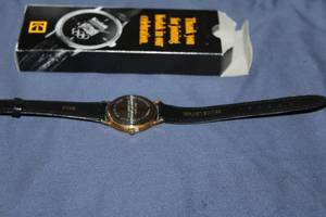lot 118 image: Kodak Commemorative Olympic Leather Strap Watch with Box